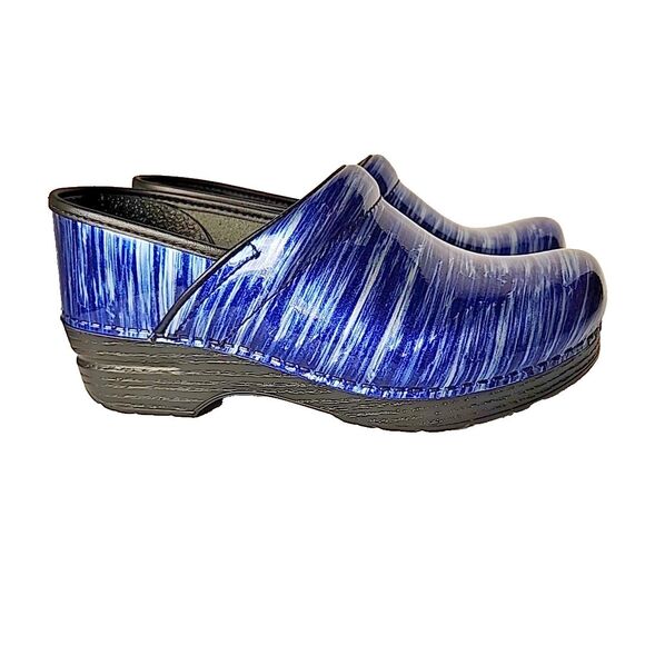 Dansko Professional Clog Blue Water Multicolor Patent Leather Sz EU 38 US 7.5 8 - Picture 5 of 8